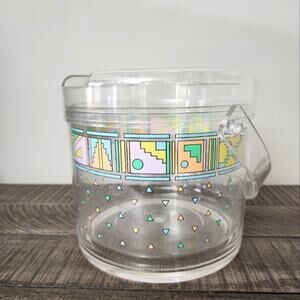 Vintage retro J.G. Hook Oneida 1988 3 piece Acrylic ice bucket Desert Sky Clear